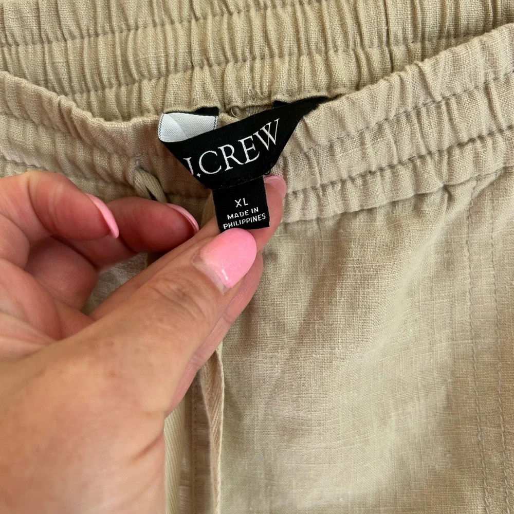 J. Crew Factory Linen Blend Drawstring Shorts - XL - Picture 4 of 5
